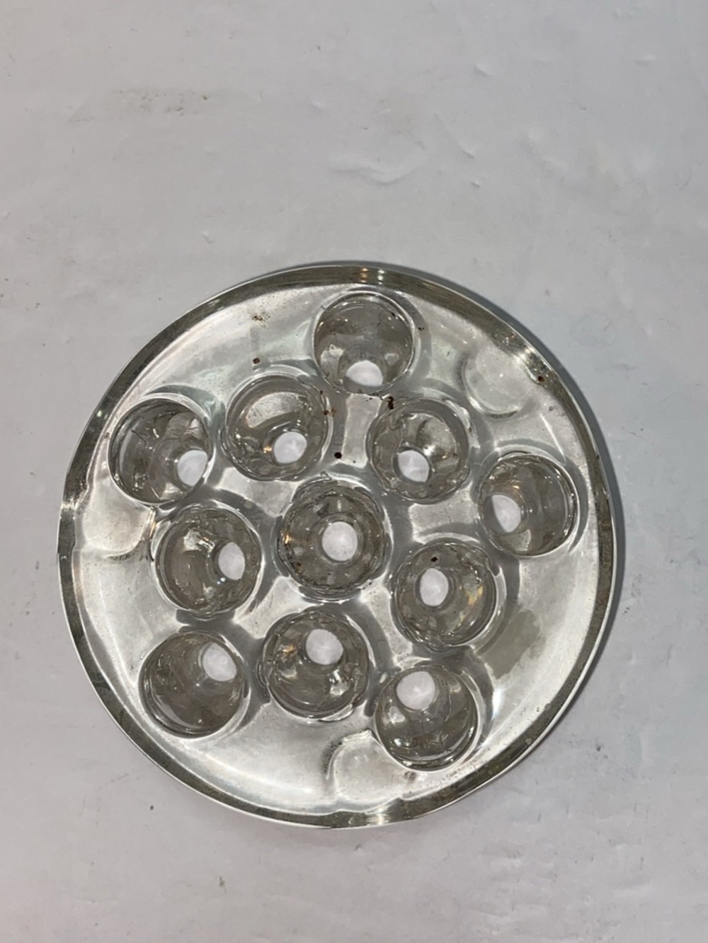 Vintage flower frog , 11 hole